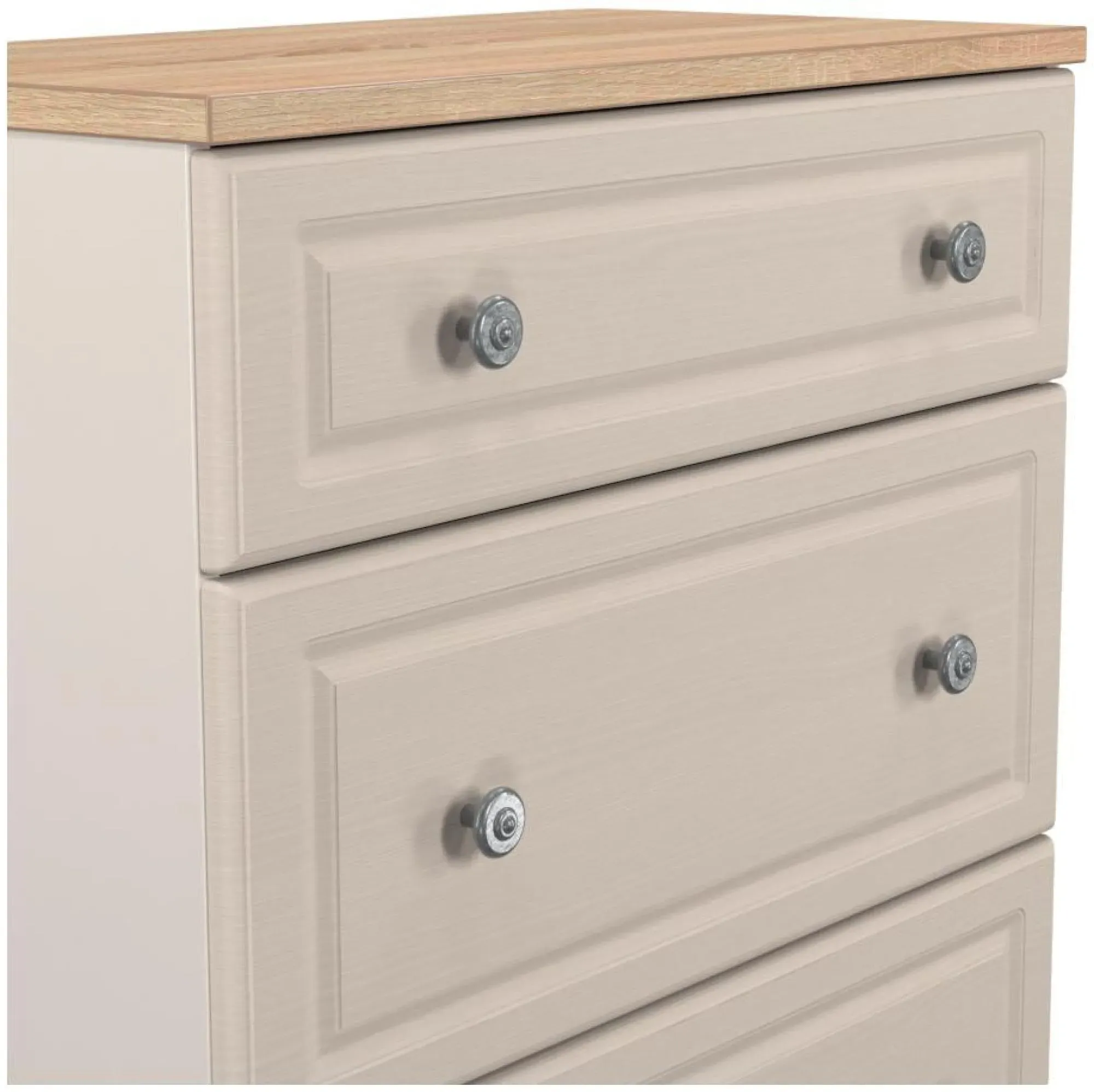 Norfolk 3 Drawer Deep Chest - Cashmere, Oak