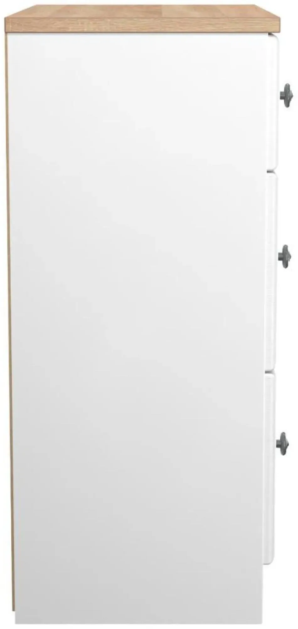 Norfolk 3 Drawer Deep Chest - White, Oak Effect