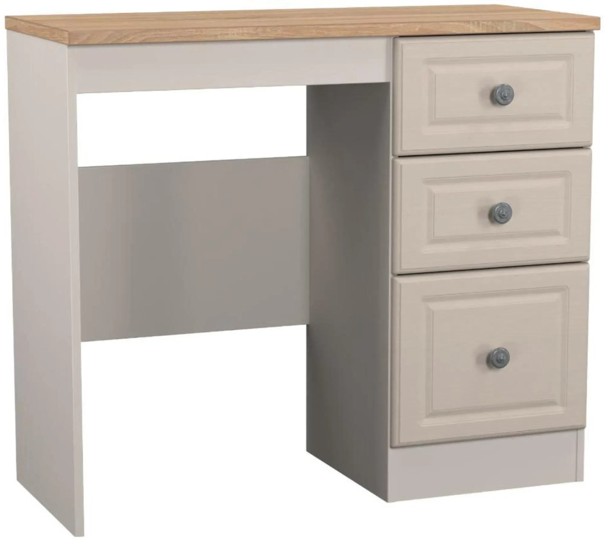 Norfolk 3 Drawer Dressing Table - Cashmere, Oak