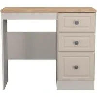 Norfolk 3 Drawer Dressing Table - Cashmere, Oak