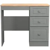 Norfolk 3 Drawer Dressing Table - Grey, Oak
