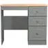 Norfolk 3 Drawer Dressing Table - Grey, Oak