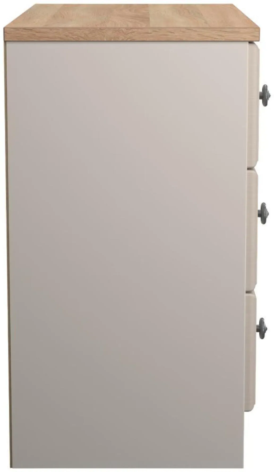 Norfolk 3 Drawer Small Chest - Cashmere, Oak