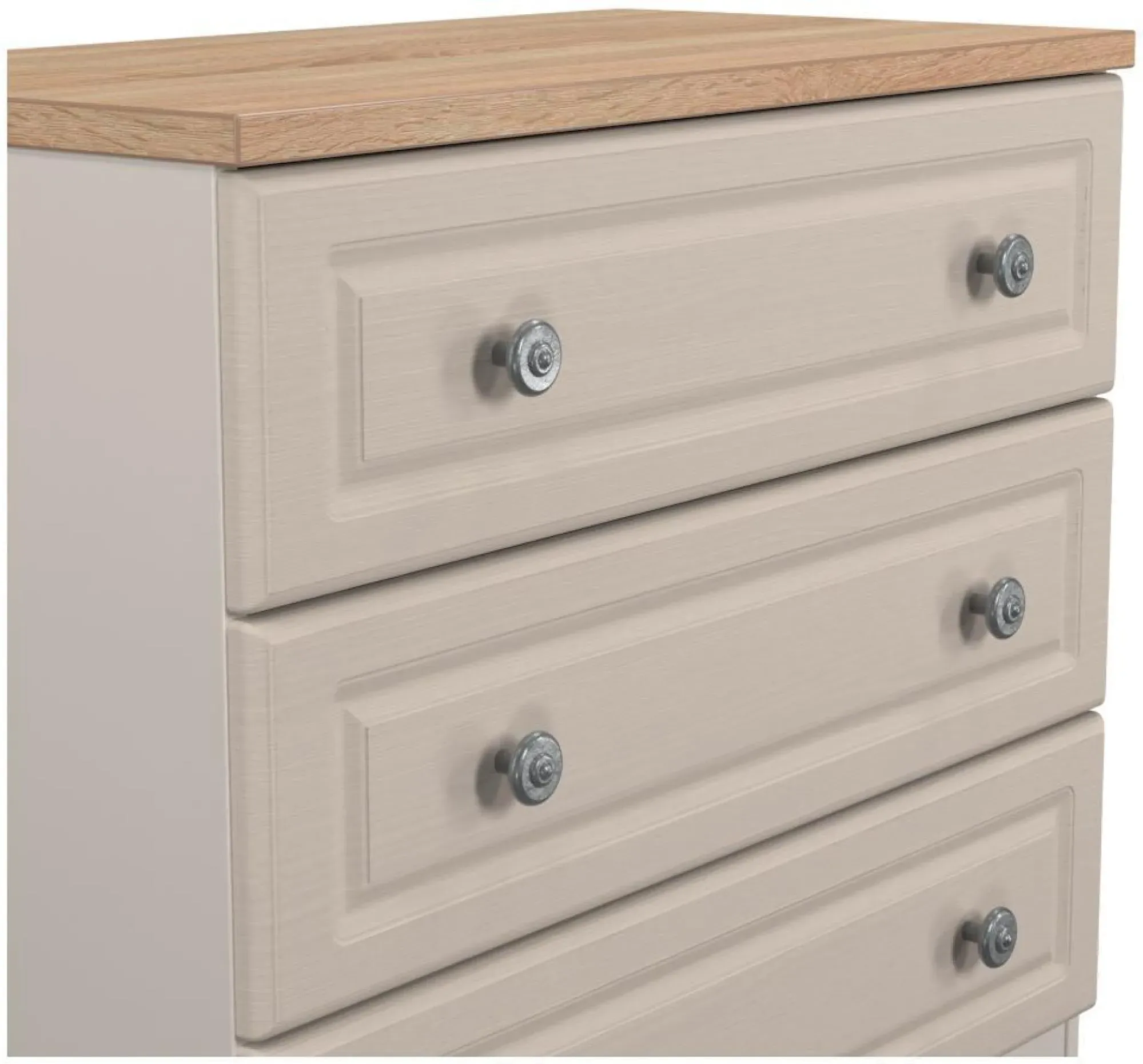 Norfolk 3 Drawer Small Chest - Cashmere, Oak