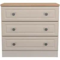 Norfolk 3 Drawer Small Chest - Cashmere, Oak