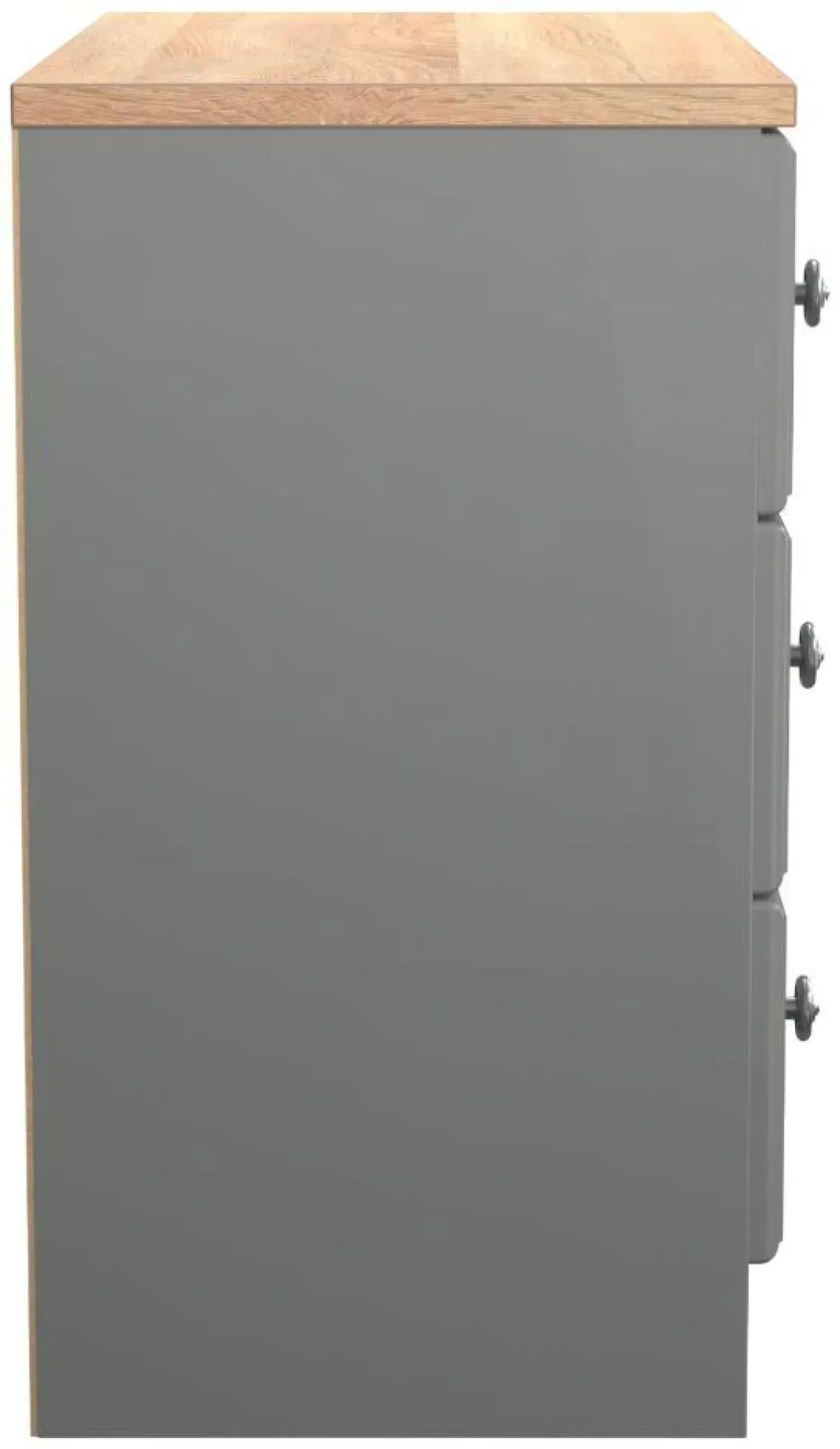 Norfolk 3 Drawer Small Chest - Grey, Oak