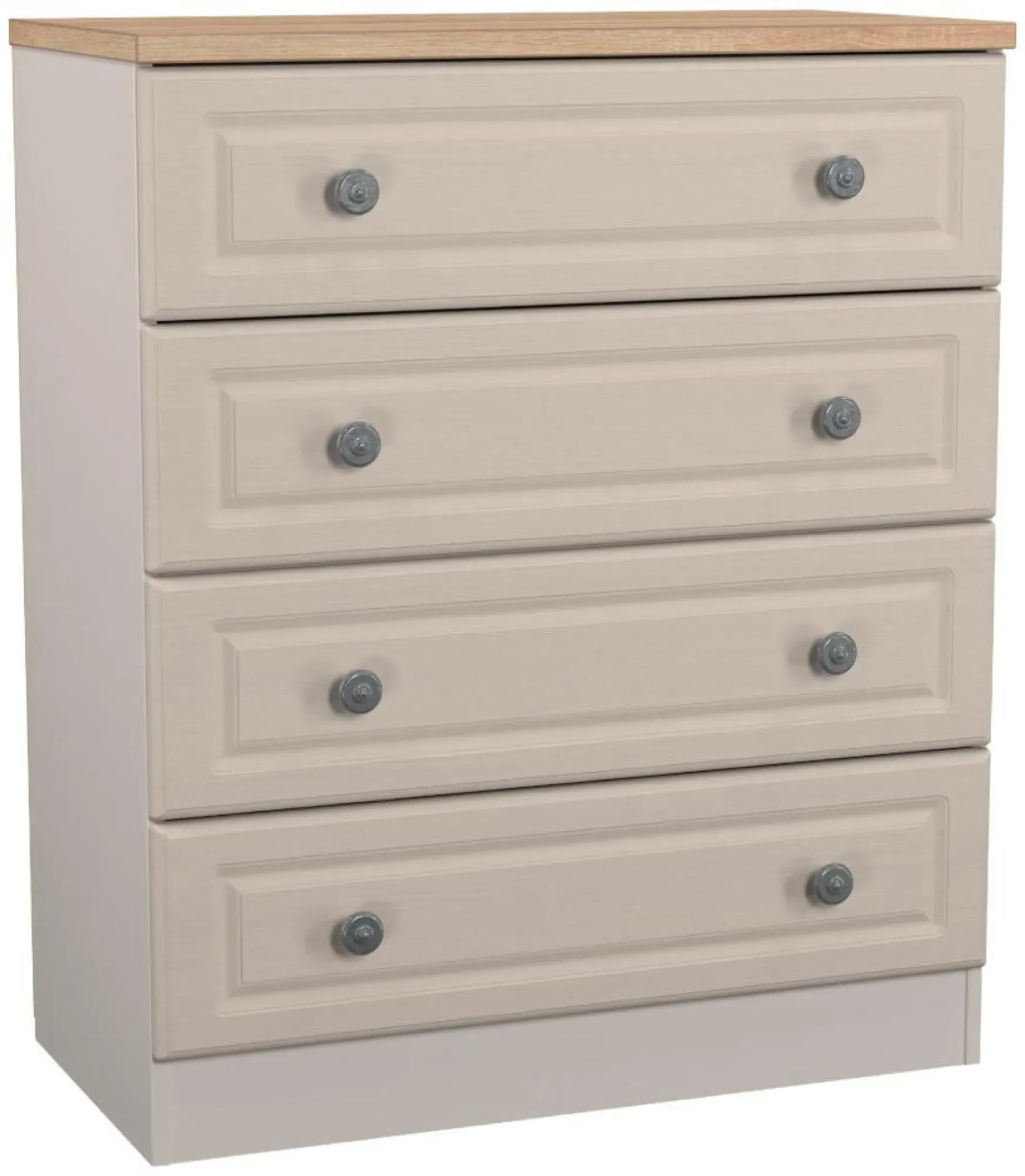 Norfolk 4 Drawer Chest - Cashmere, Oak