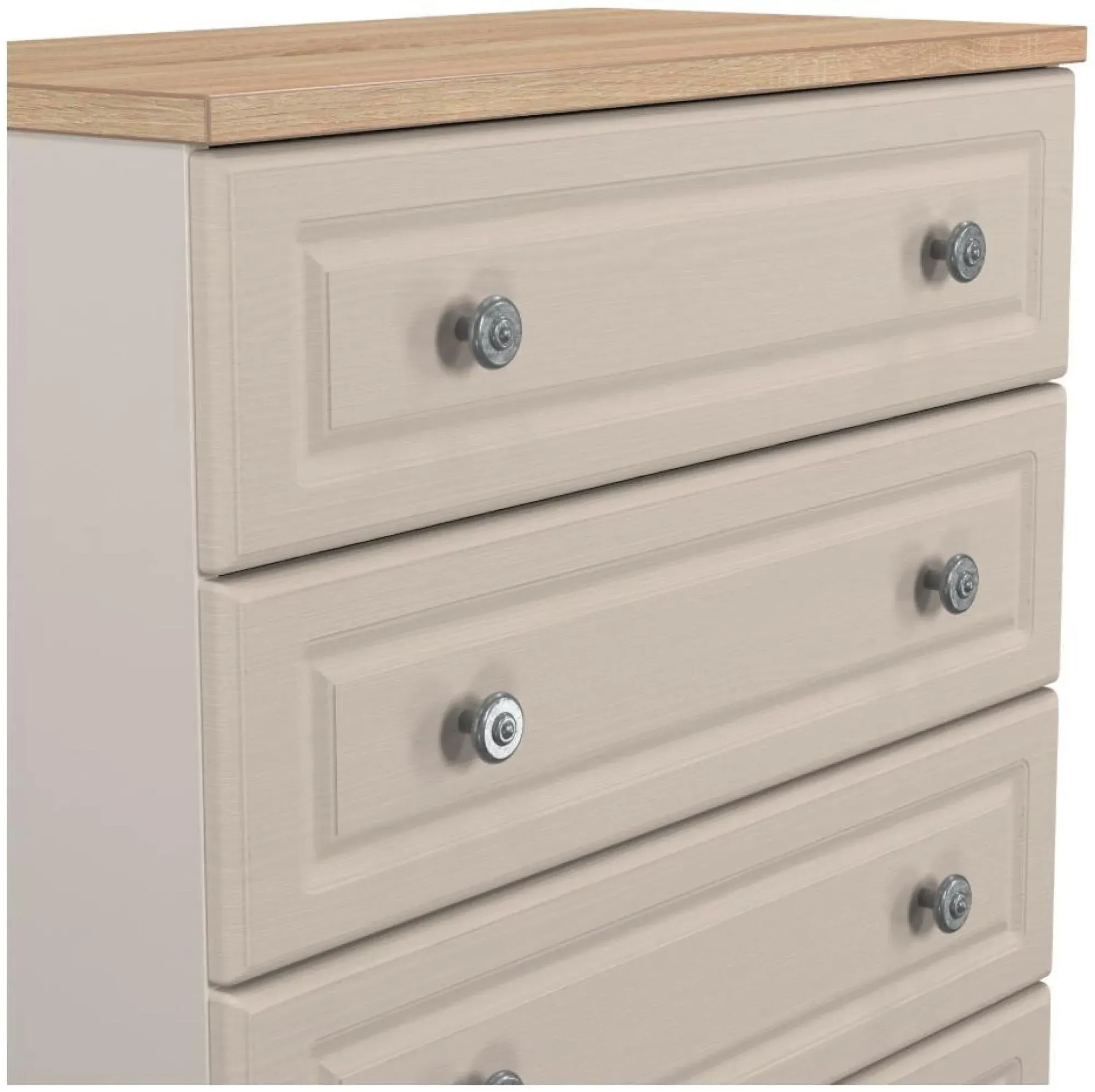 Norfolk 4 Drawer Chest - Cashmere, Oak