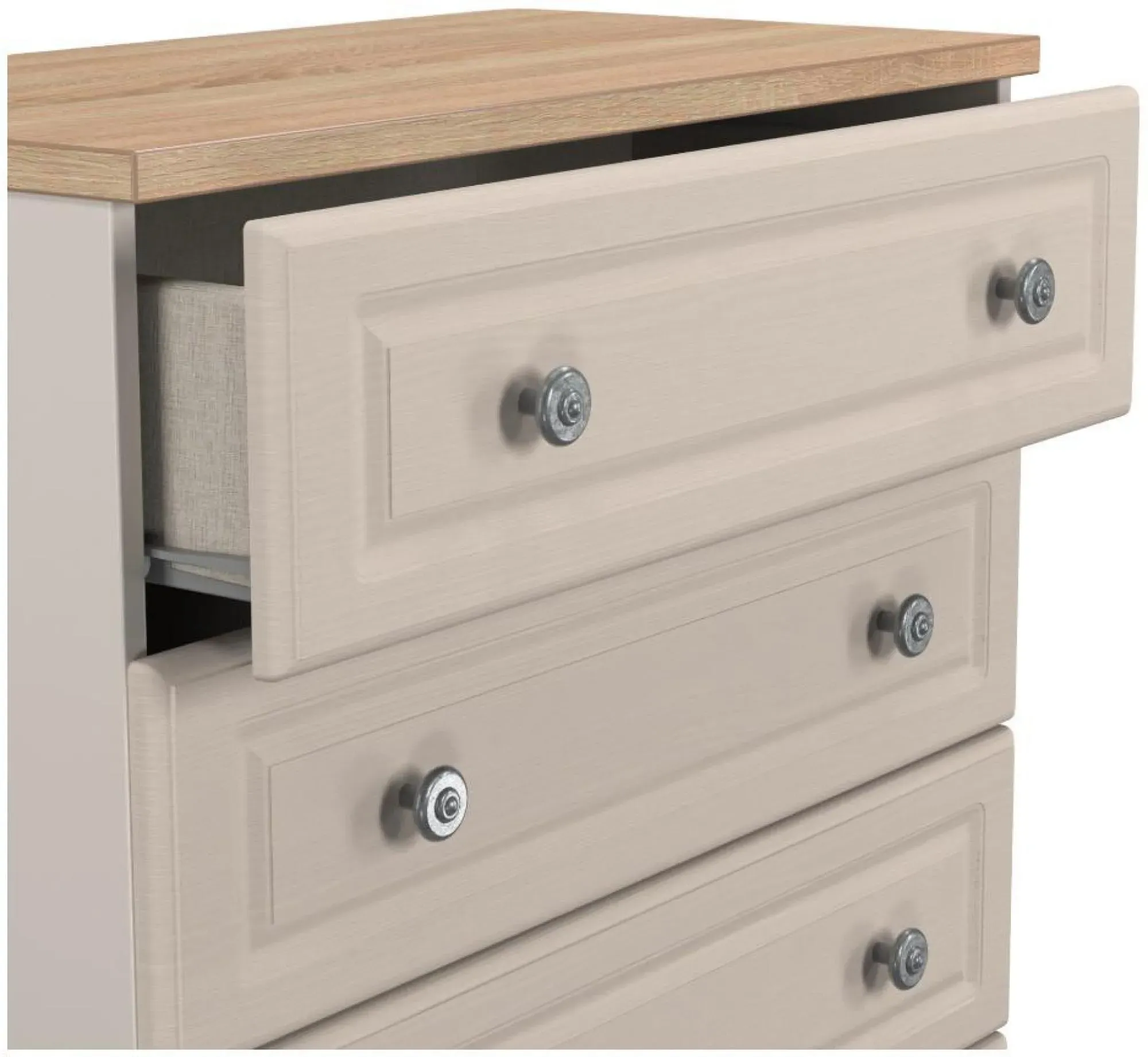 Norfolk 4 Drawer Chest - Cashmere, Oak
