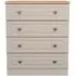 Norfolk 4 Drawer Chest - Cashmere, Oak