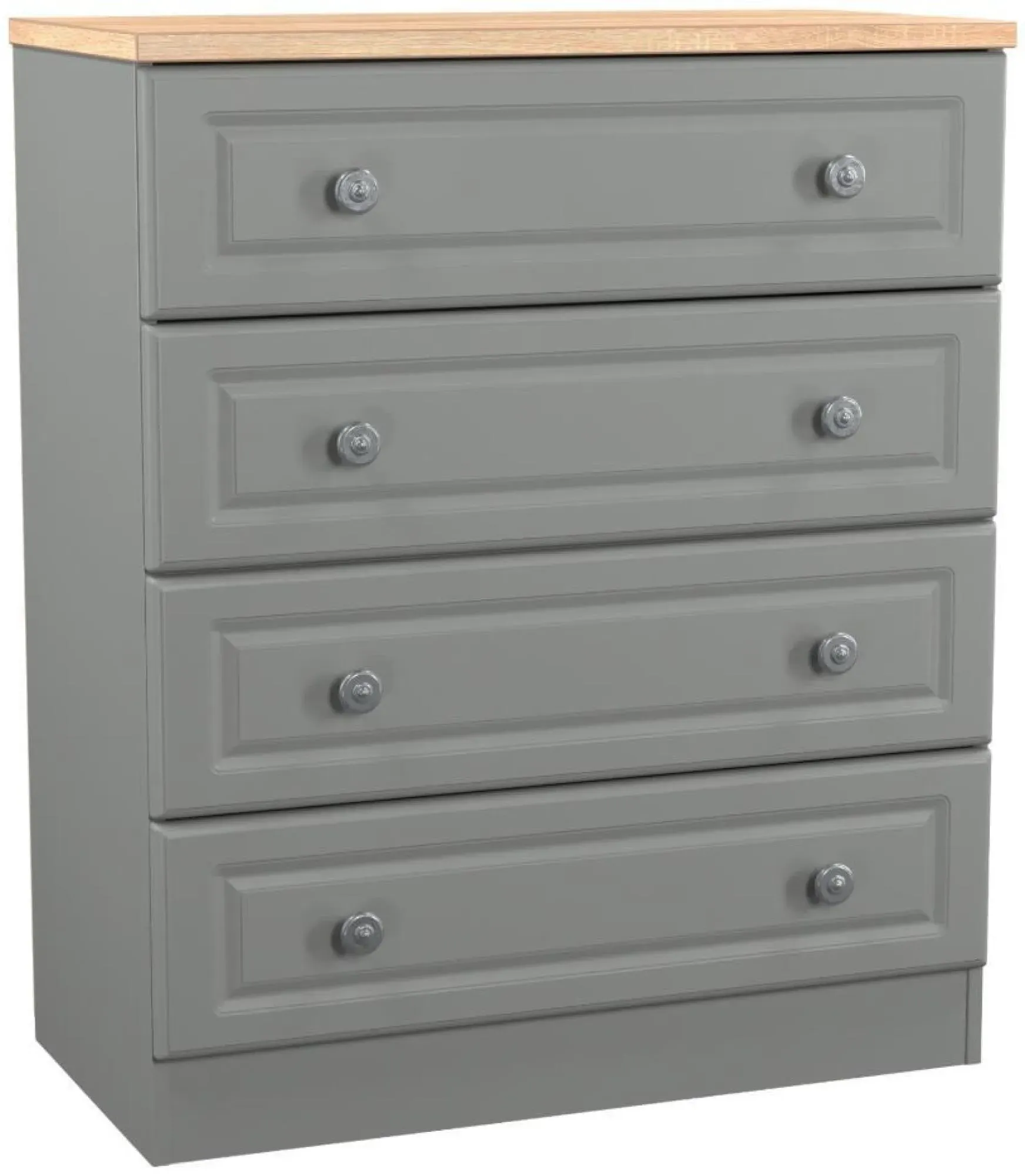Norfolk 4 Drawer Chest - Grey, Oak