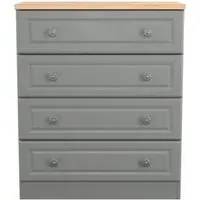 Norfolk 4 Drawer Chest - Grey, Oak