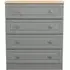 Norfolk 4 Drawer Chest - Grey, Oak