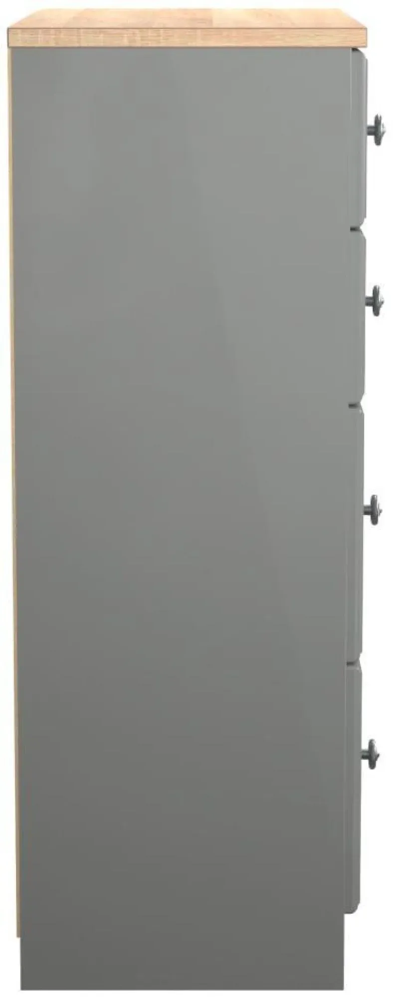 Norfolk 4 Drawer Deep Chest - Grey, Oak