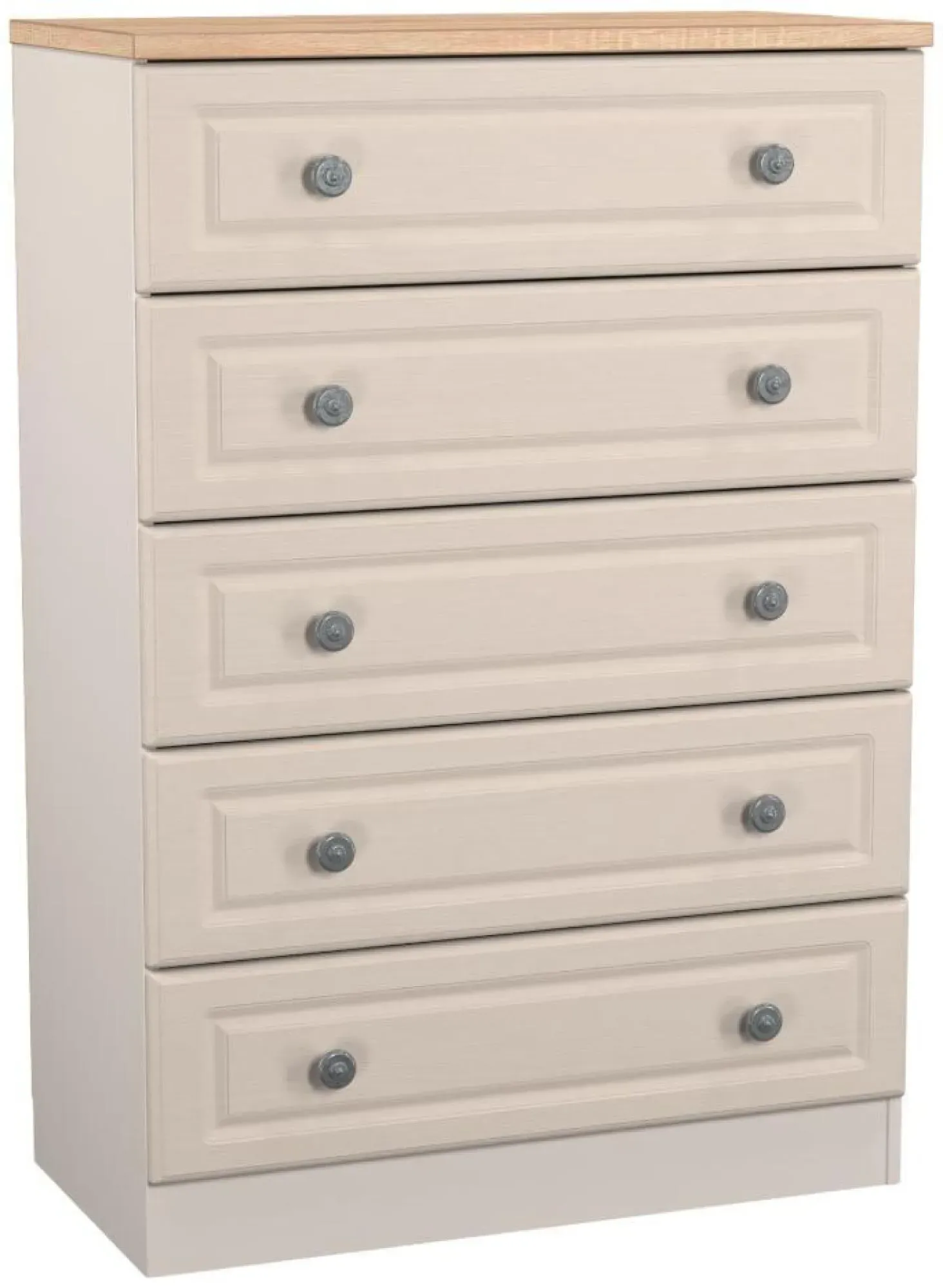 Norfolk 5 Drawer Chest - Cashmere, Oak