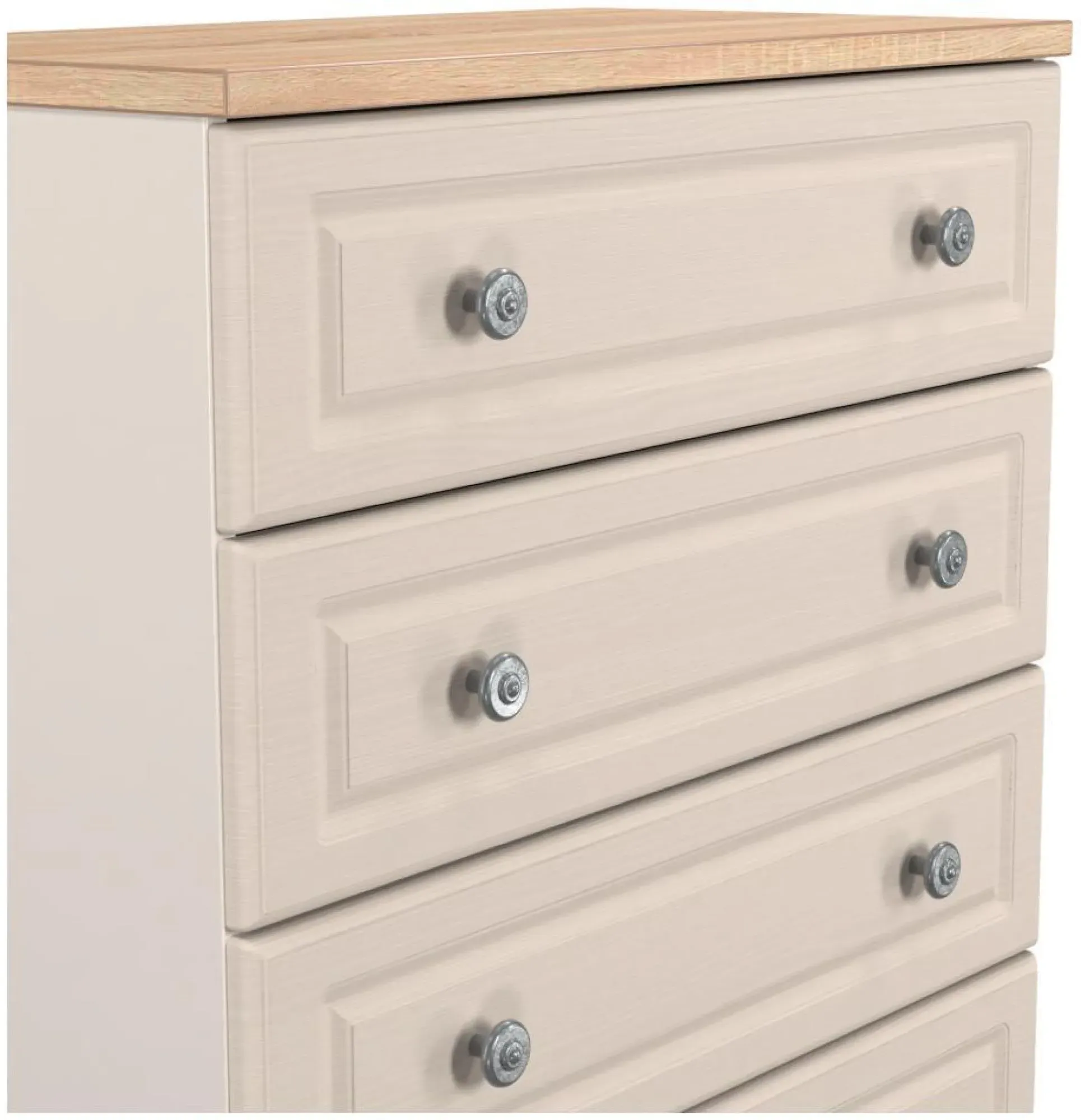 Norfolk 5 Drawer Chest - Cashmere, Oak