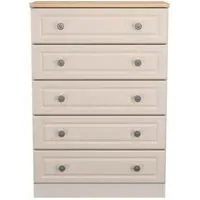 Norfolk 5 Drawer Chest - Cashmere, Oak