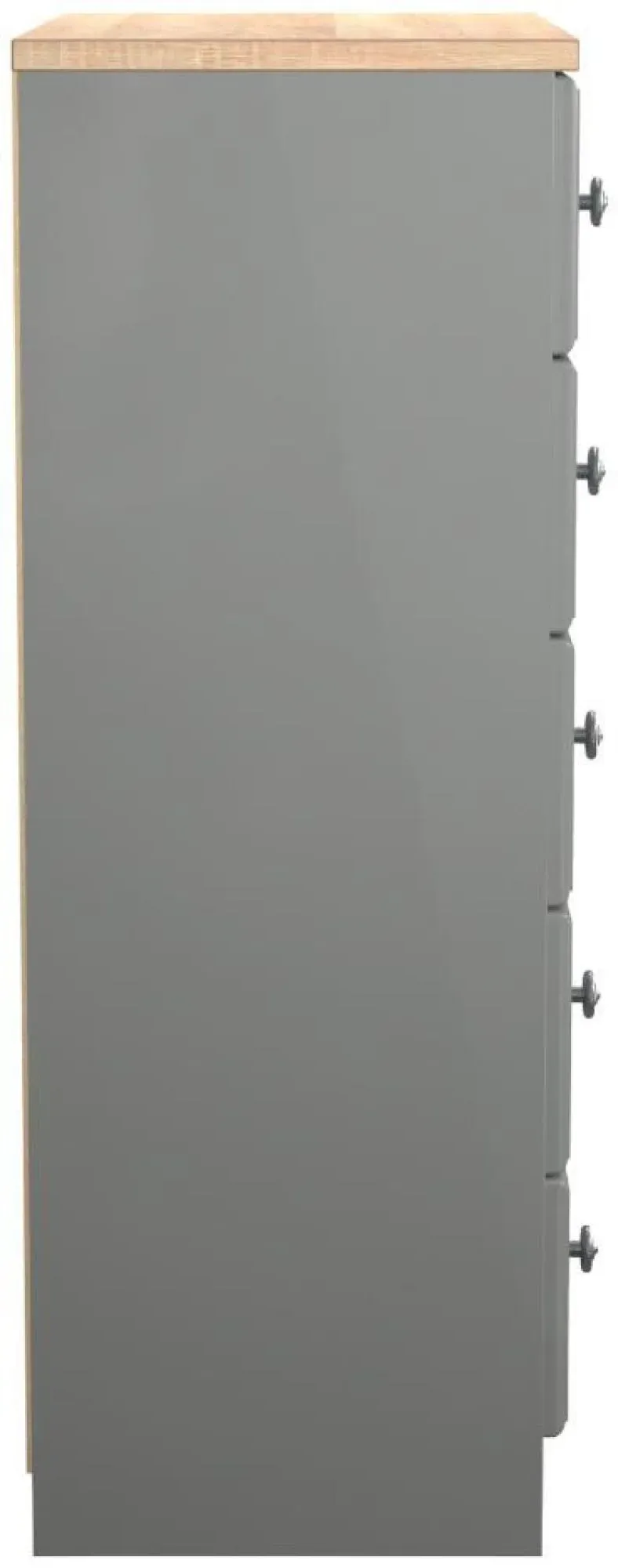 Norfolk 5 Drawer Chest - Grey, Oak