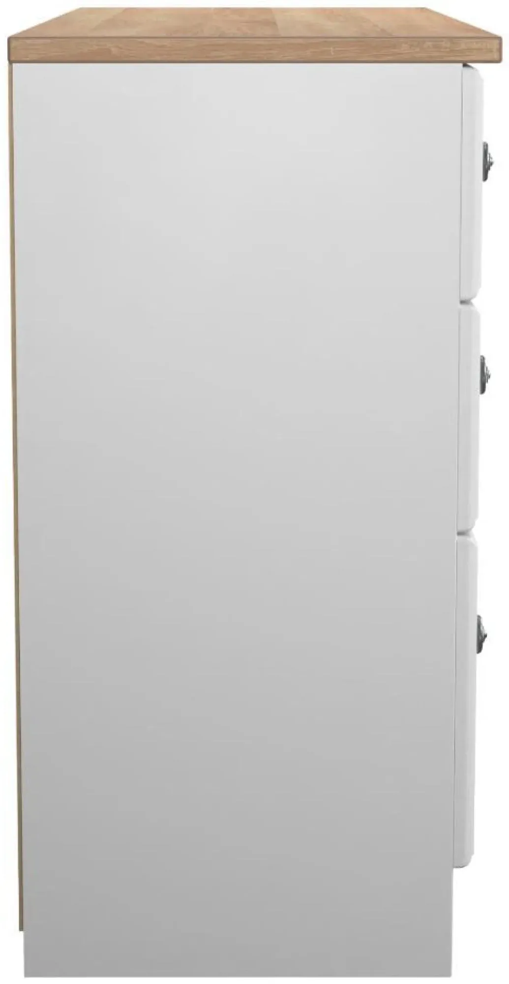 Norfolk 6 Drawer Midi Chest - White, Oak