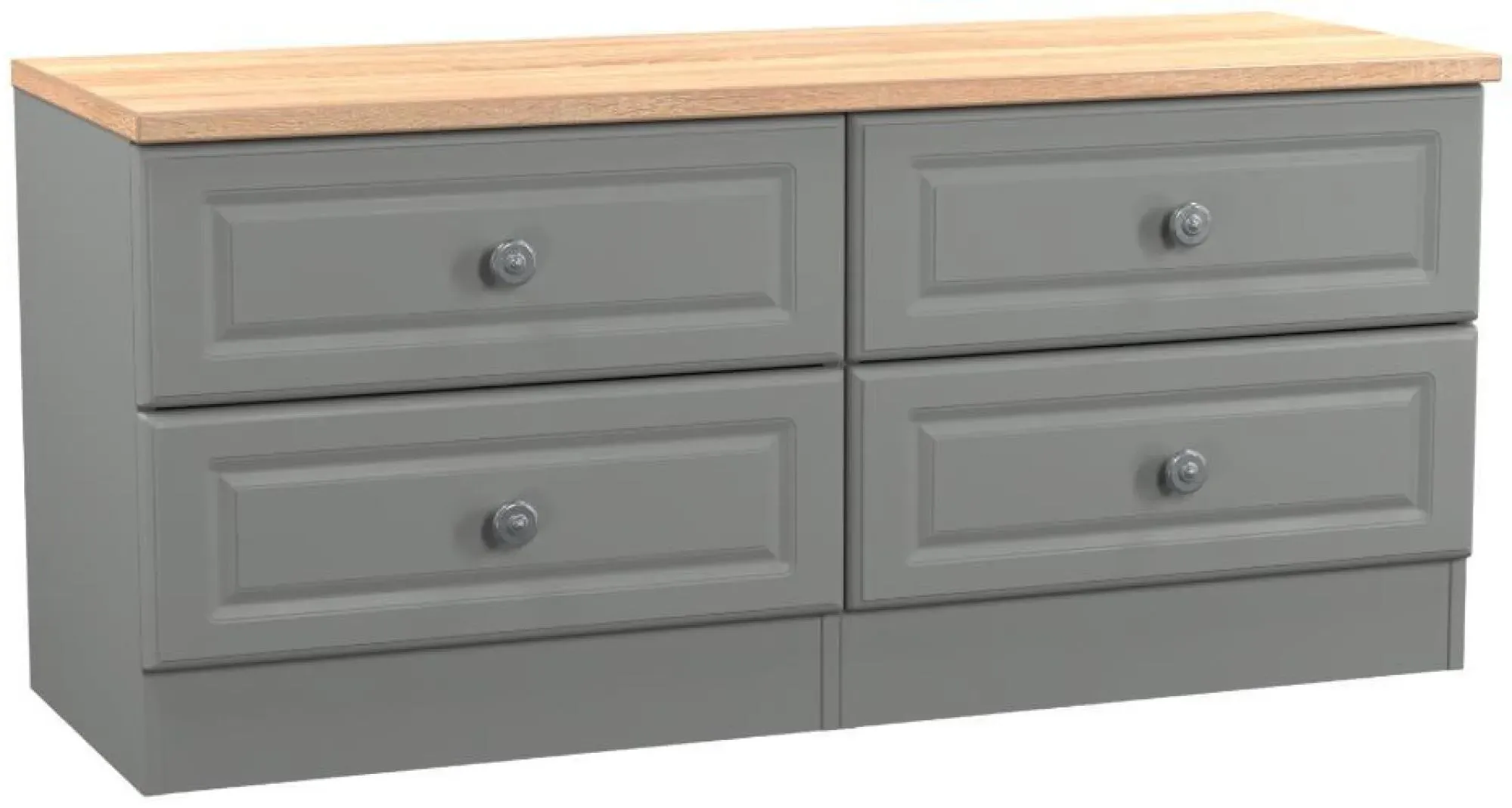 Norfolk Bed Box - Grey, Oak Effect