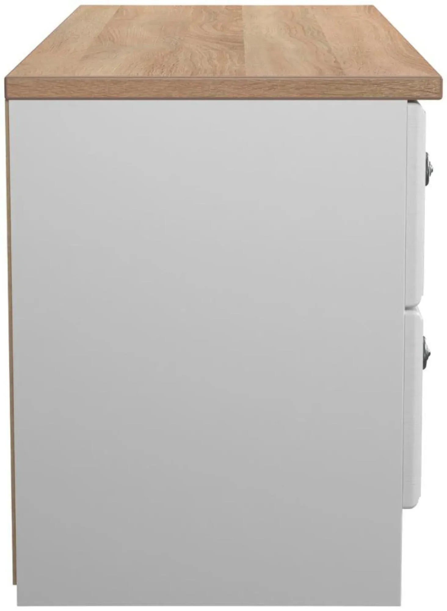 Norfolk Bed Box - White, Oak Effect