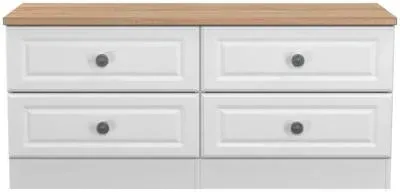 Norfolk Bed Box - White, Oak Effect image