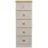Norfolk Narrow 5 Drawer Chest - Cashmere, Oak