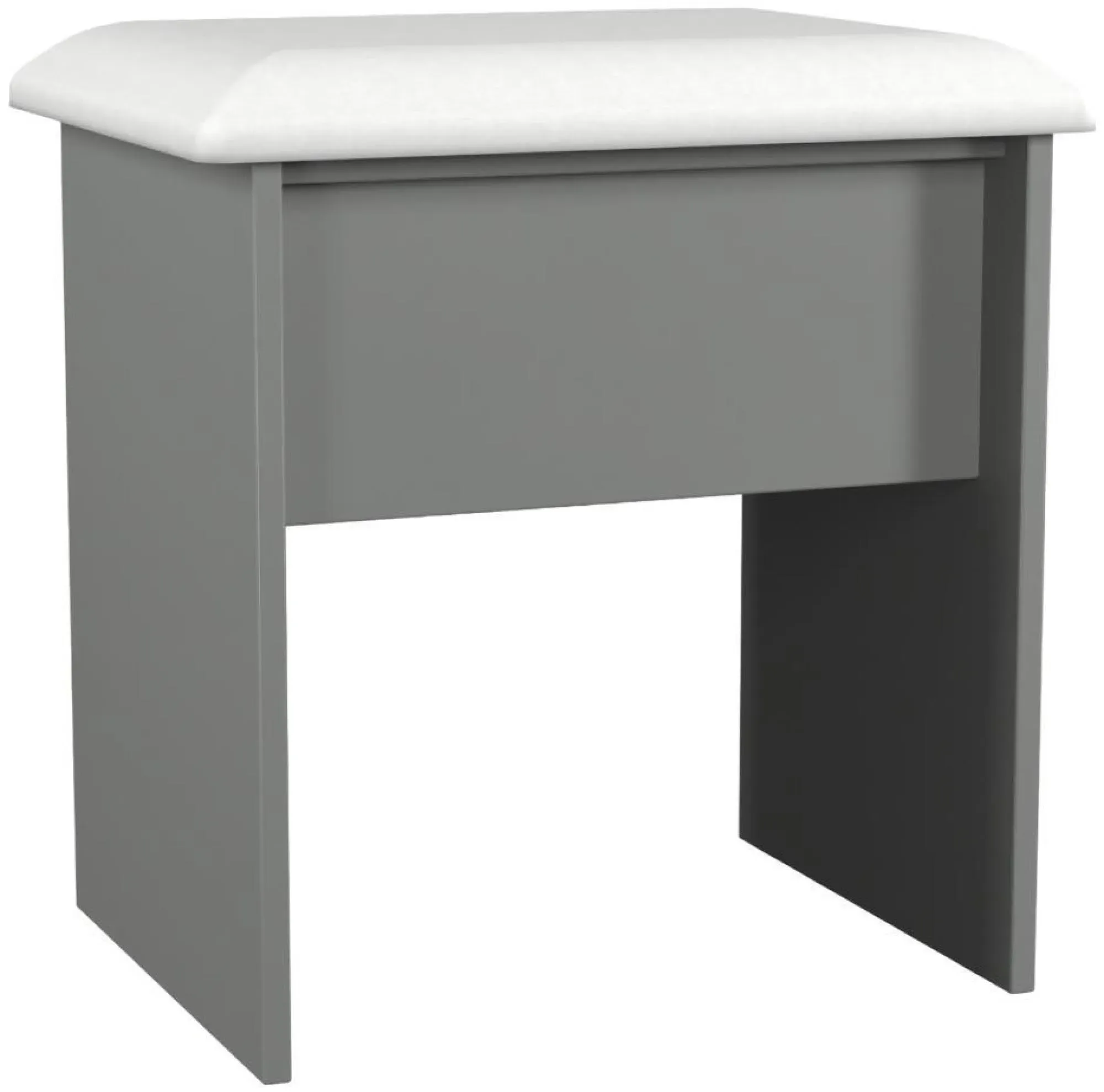 Norfolk Padded Dressing Stool - Grey, Oak