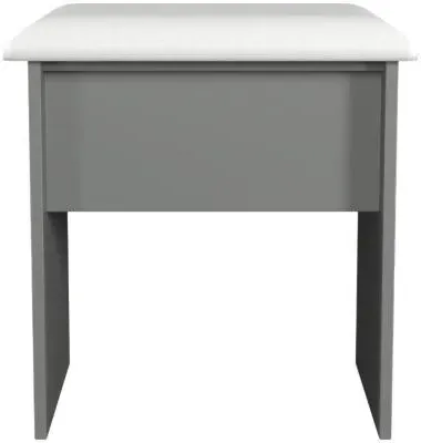 Norfolk Padded Dressing Stool - Grey, Oak