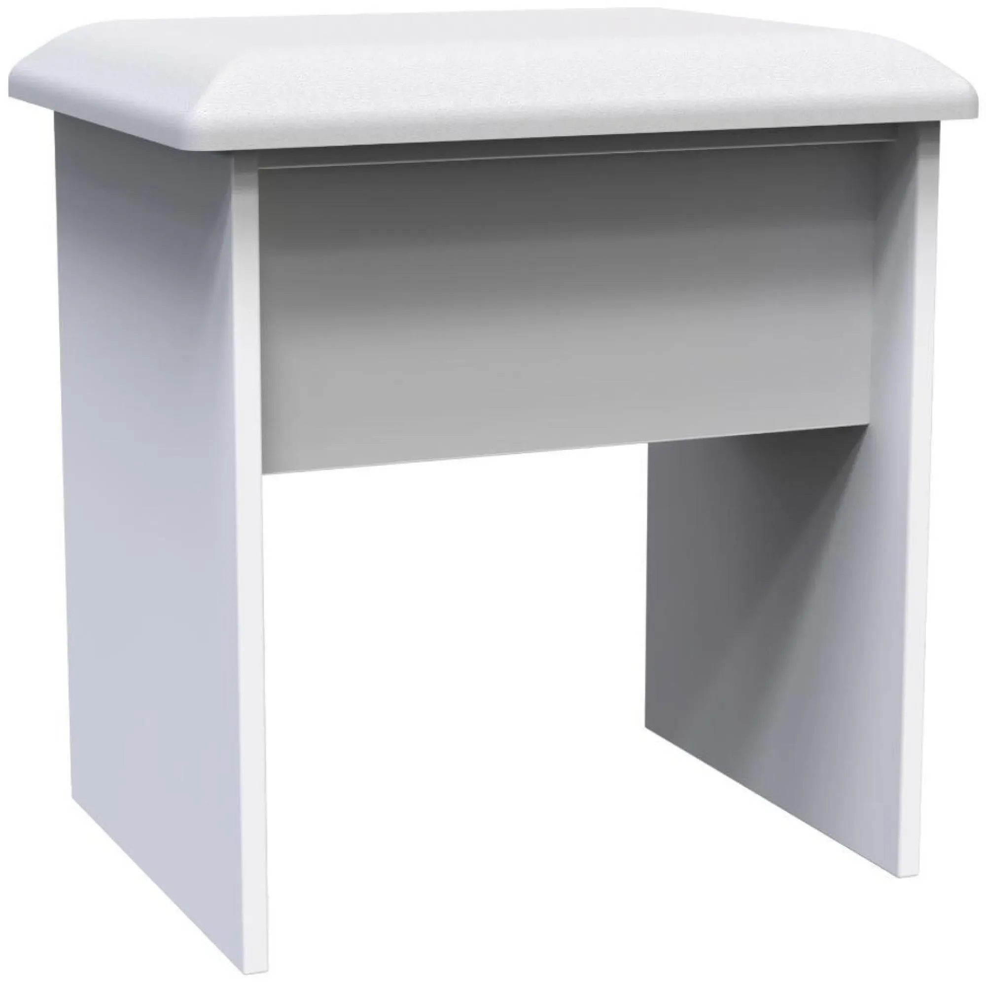 Norfolk Padded Dressing Stool - White, Oak