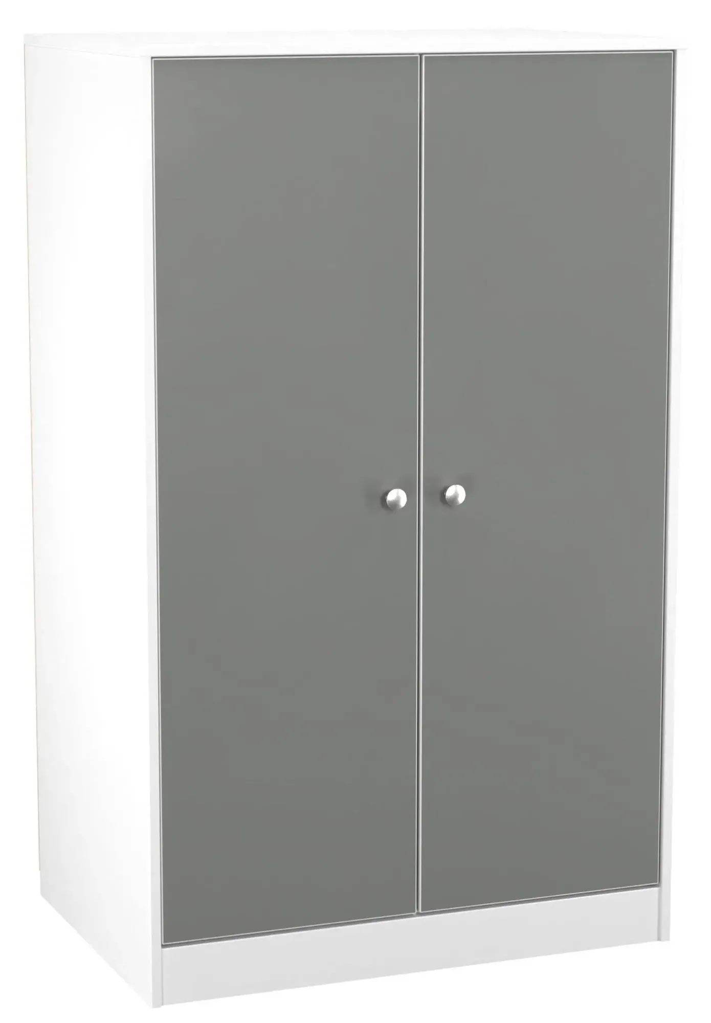 Padstow 2 Door Midi Wardrobe - Grey, White