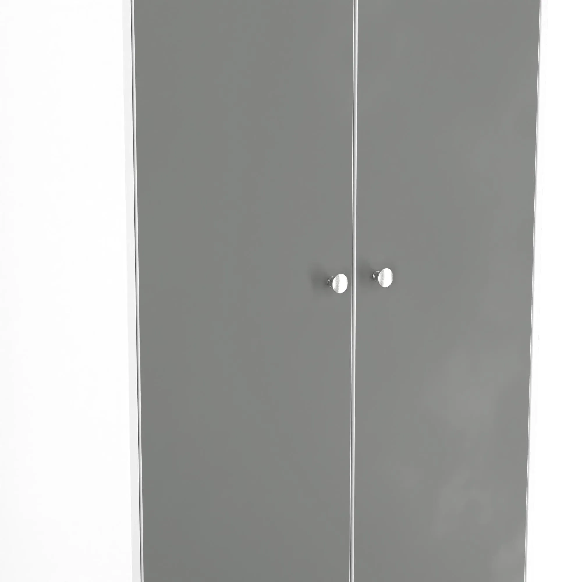 Padstow 2 Door Tall Wardrobe - Grey, White