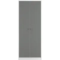 Padstow 2 Door Tall Wardrobe - Grey, White
