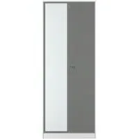 Padstow 2 Door Tall Wardrobe with Mirror - Grey