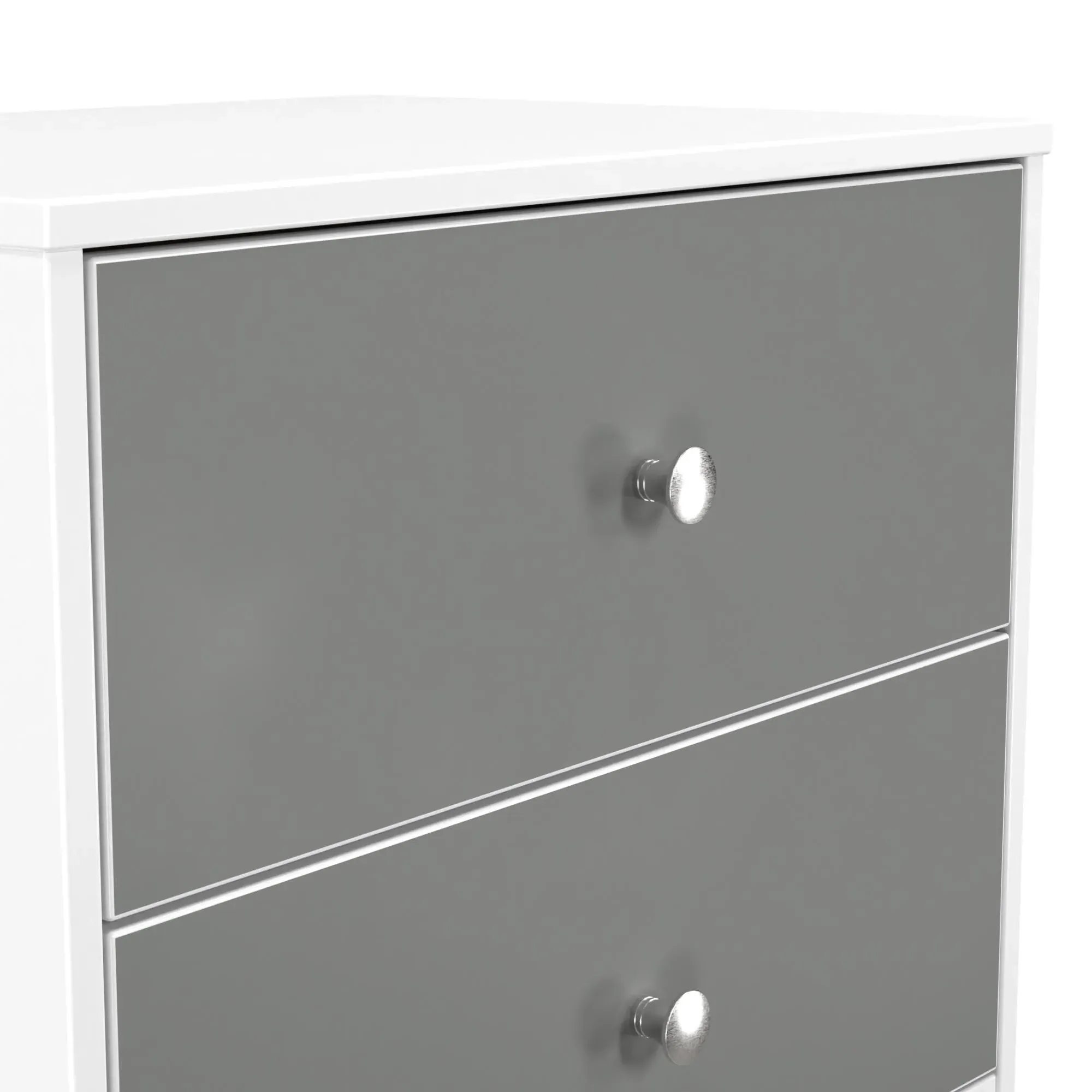 Padstow 2 Drawer Bedside Cabinet - Grey, White