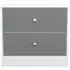 Padstow 2 Drawer Bedside Cabinet - Grey, White