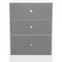 Padstow 3 Drawer Bedside Cabinet - Grey, White