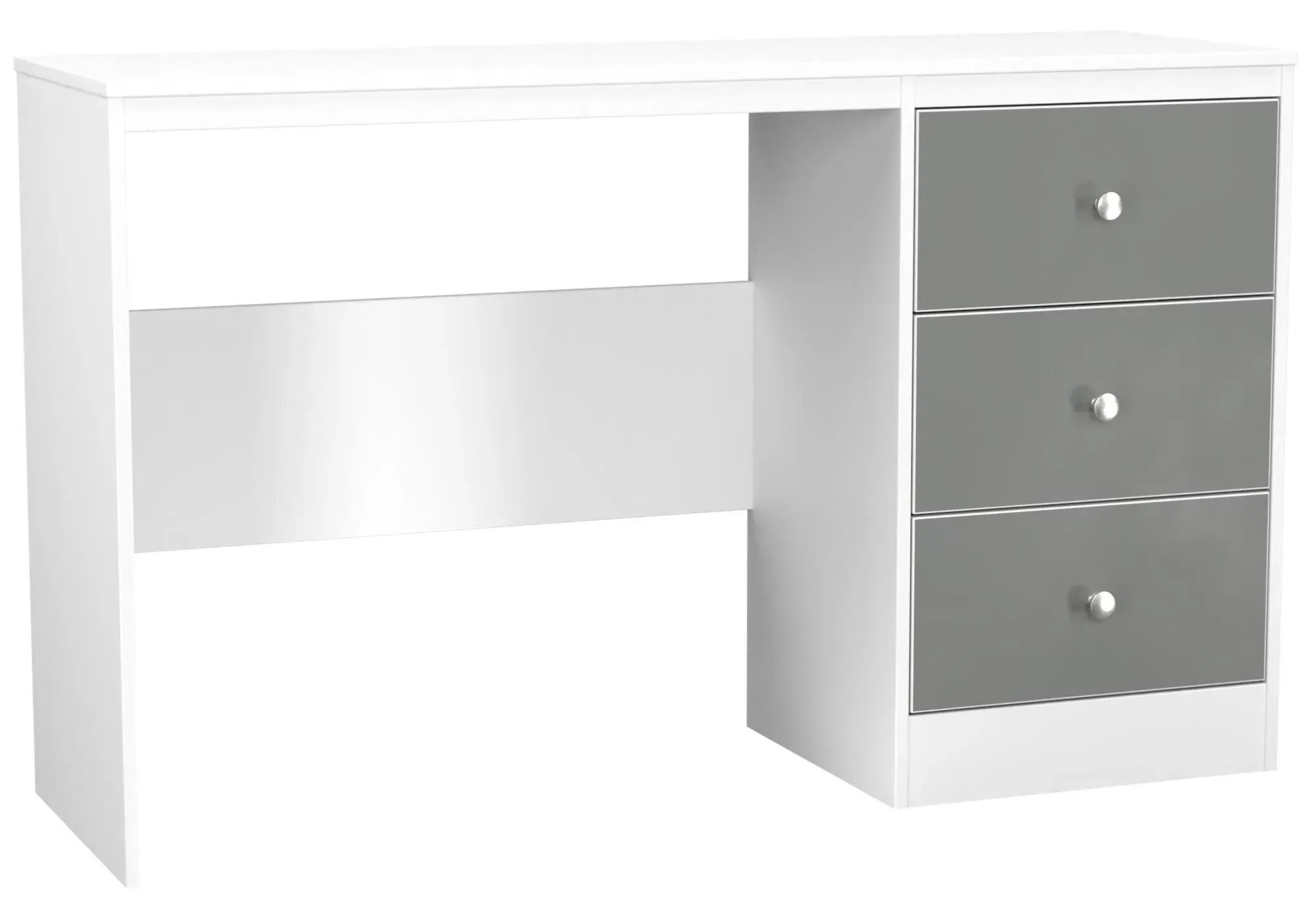 Padstow 3 Drawer Desk - Grey, White