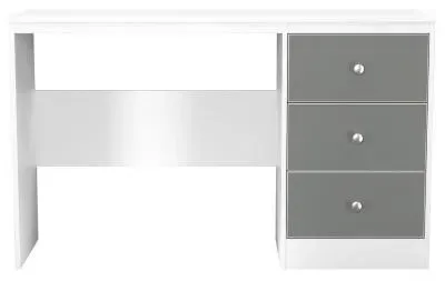Padstow 3 Drawer Desk - Grey, White