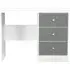 Padstow 3 Drawer Single Dressing Table - Grey, White