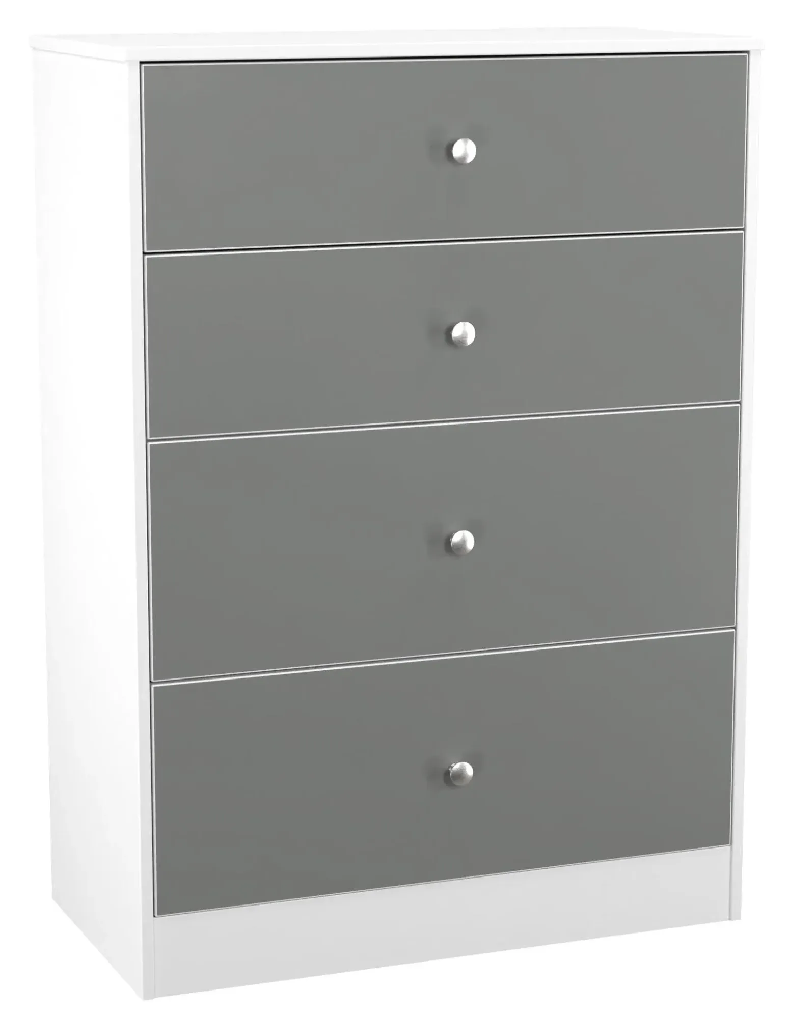 Padstow 4 Drawer Deep Chest - Grey, White