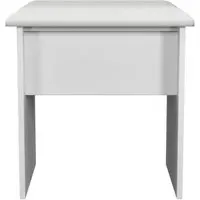 Padstow Padded Dressing Stool - White, MDF