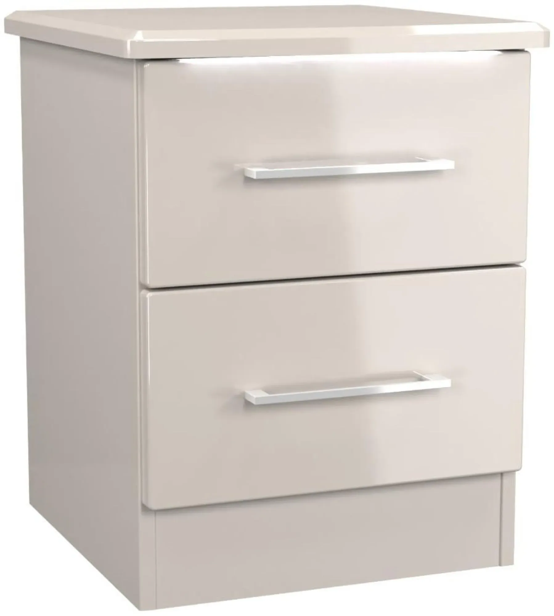 Paris 2 Drawer Bedside Cabinet - Cashmere