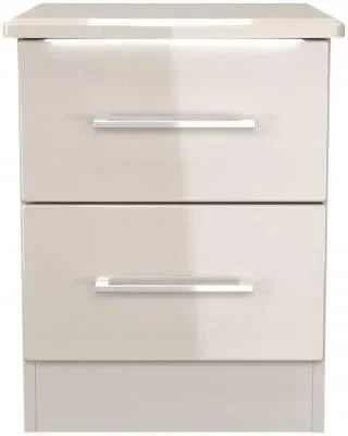 Paris 2 Drawer Bedside Cabinet - Cashmere image