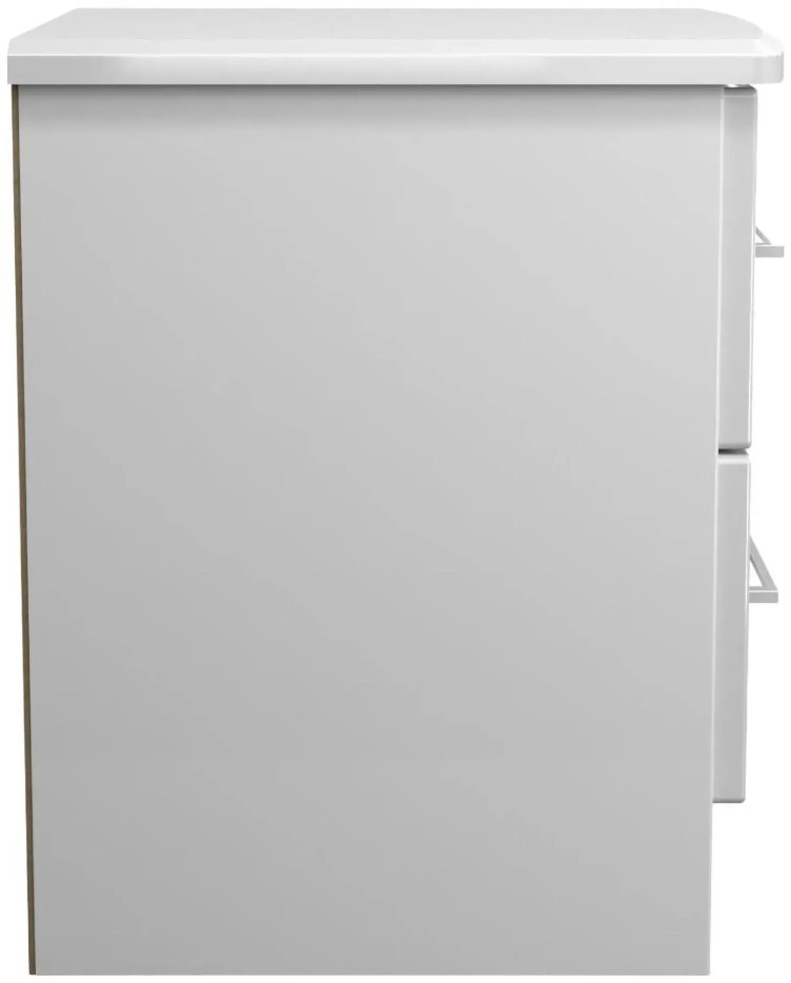 Paris 2 Drawer Bedside Cabinet - White Gloss