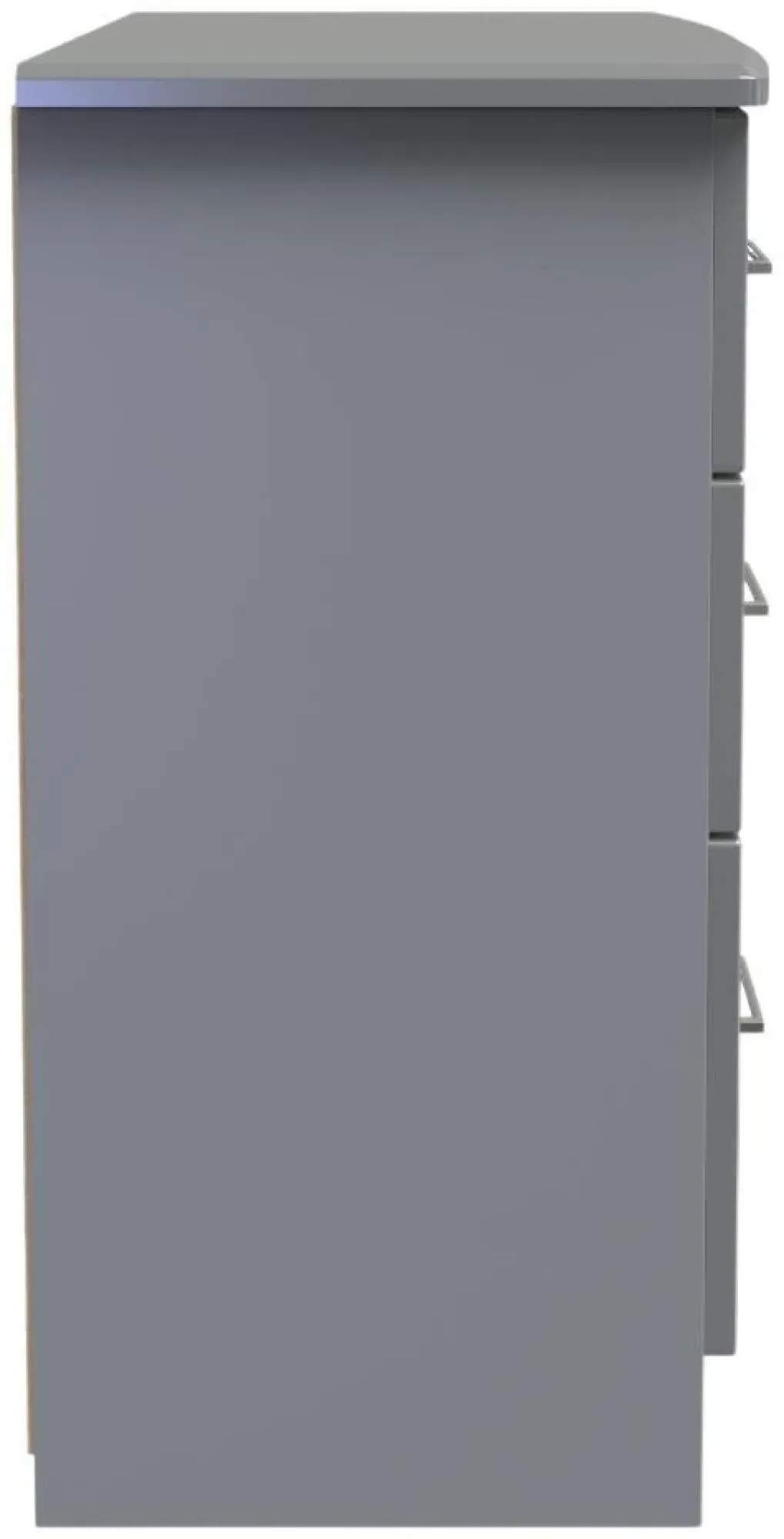 Paris 6 Drawer Midi Chest - Grey Gloss