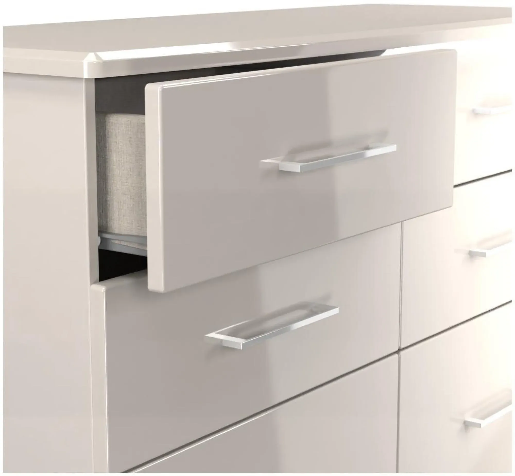 Paris 6 Drawer Midi Chest - Kashmir Gloss