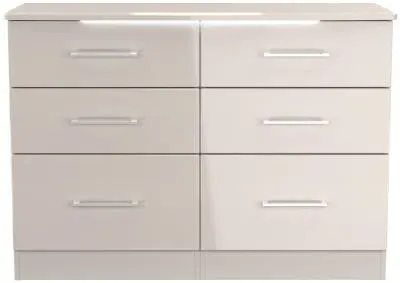 Paris 6 Drawer Midi Chest - Kashmir Gloss image