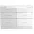 Paris 6 Drawer Midi Chest - White Gloss