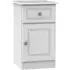 Pembroke 1 Door 1 Drawer Bedside Cabinet LHF - White